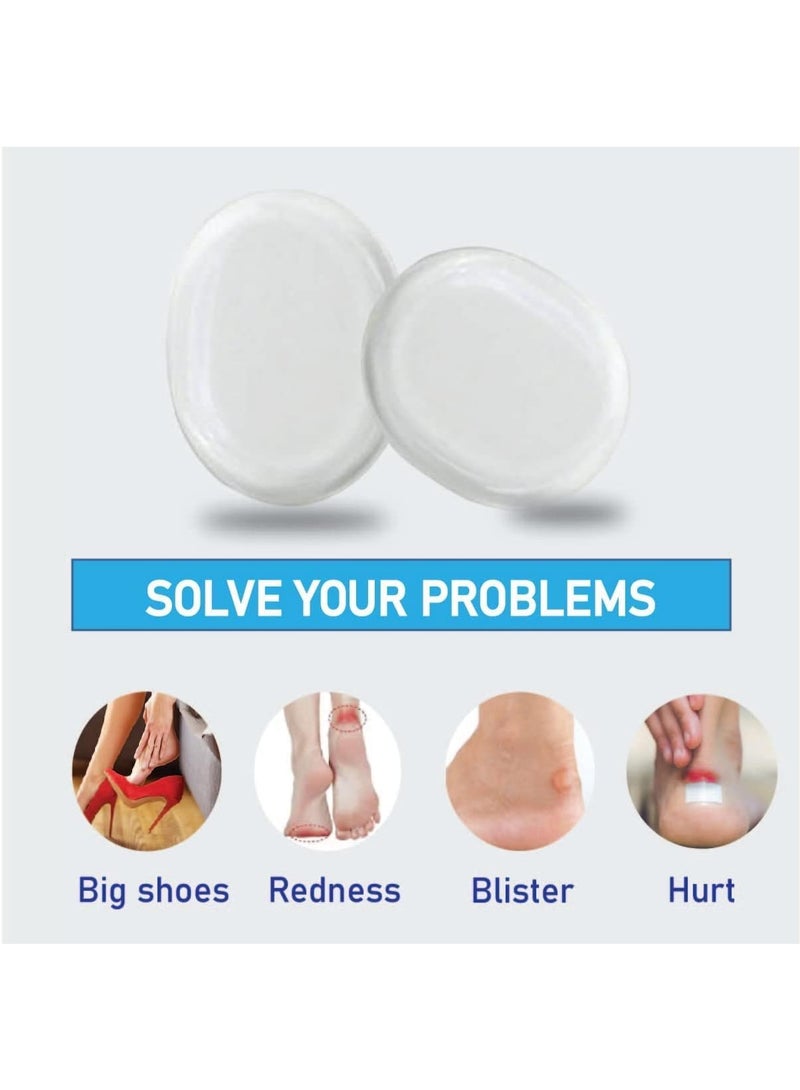 لاصق جل للكعب والقدم – وسادات حذاء سيليكون جل لينة ذاتية اللصق لمنع الانزلاق والاحتكاك – Heel Gel Stickers لتوسيع الحذاء الواسع ومنع القرح والبثور – دعامة كعب داخلية لتثبيت القدم وتقليل ألم المشي والوقوف الطويل – وسادات كعب شفافة مانعة للانزلاق للرجال والنساء – مناسبة للأحذية الضيقة والواسعة والكعب العالي والرياضي (عدد 6 قطع) - Image 3